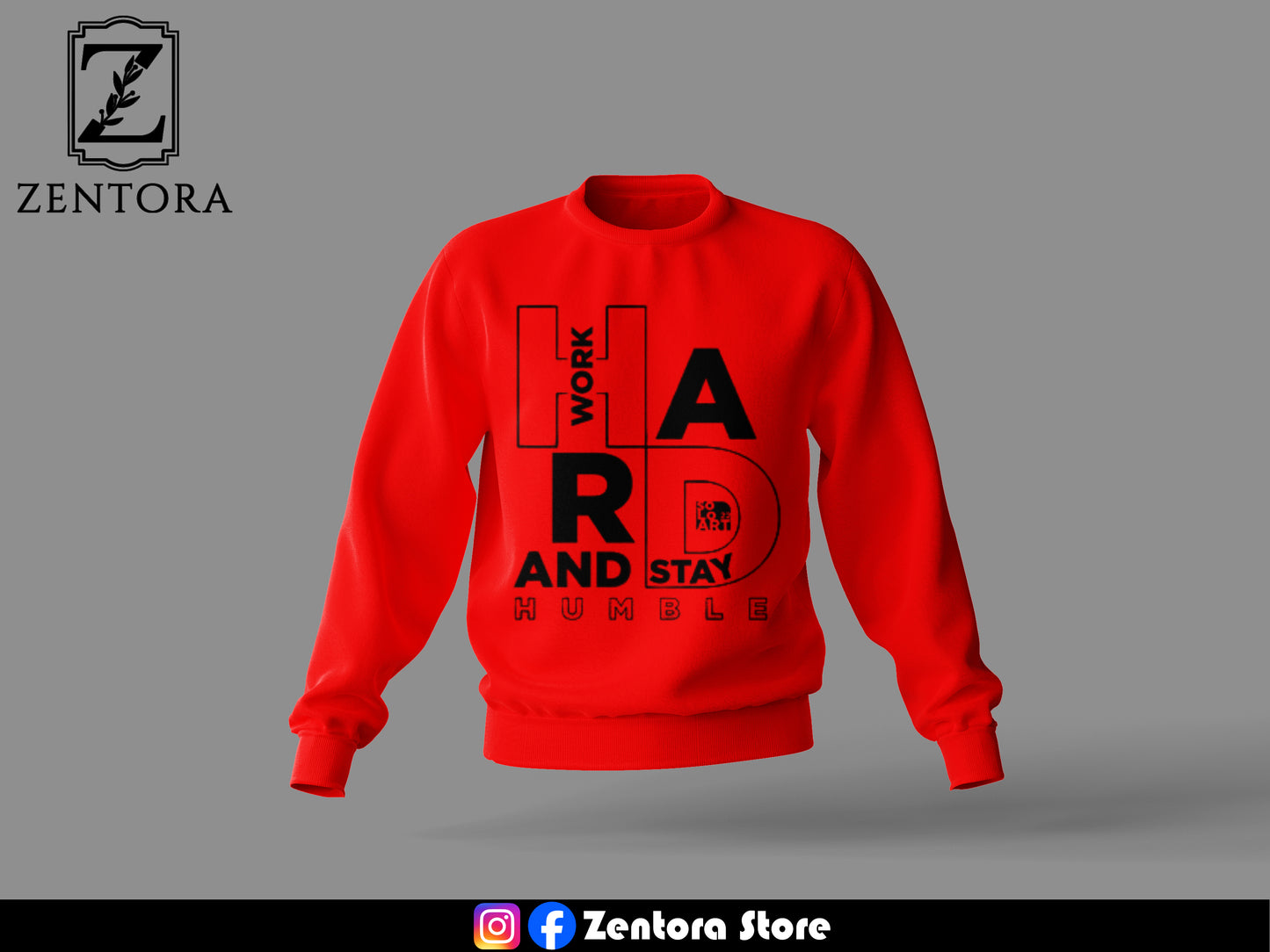 Work Hard Printed Sweatshirt