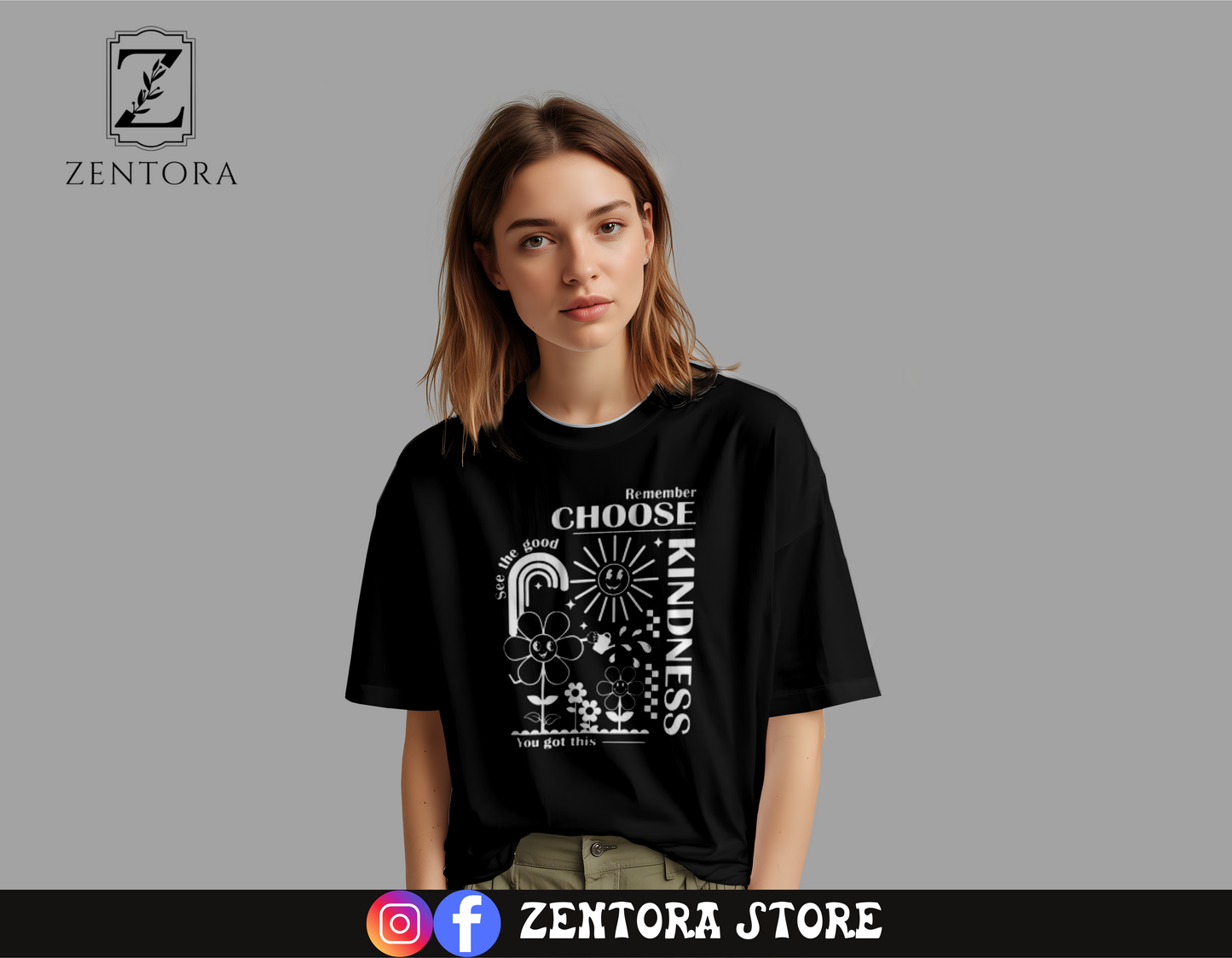 Women's Printed Drop-Shoulder Tees