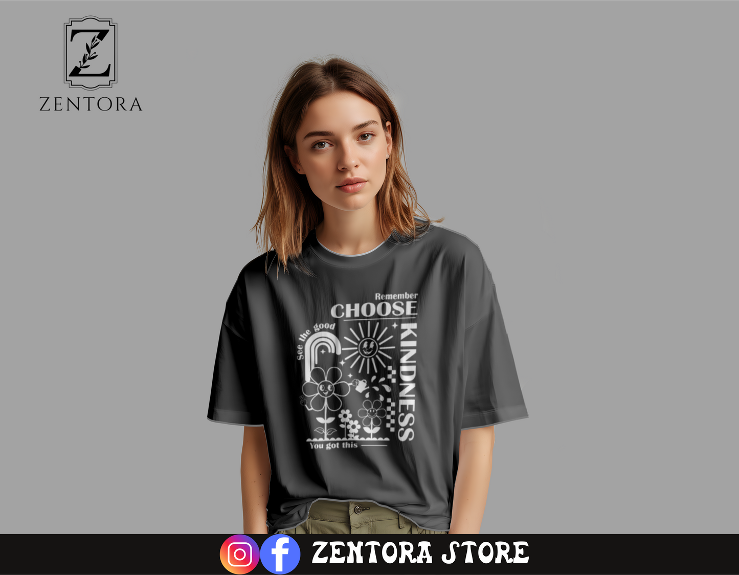 Women's Printed Drop-Shoulder Tees