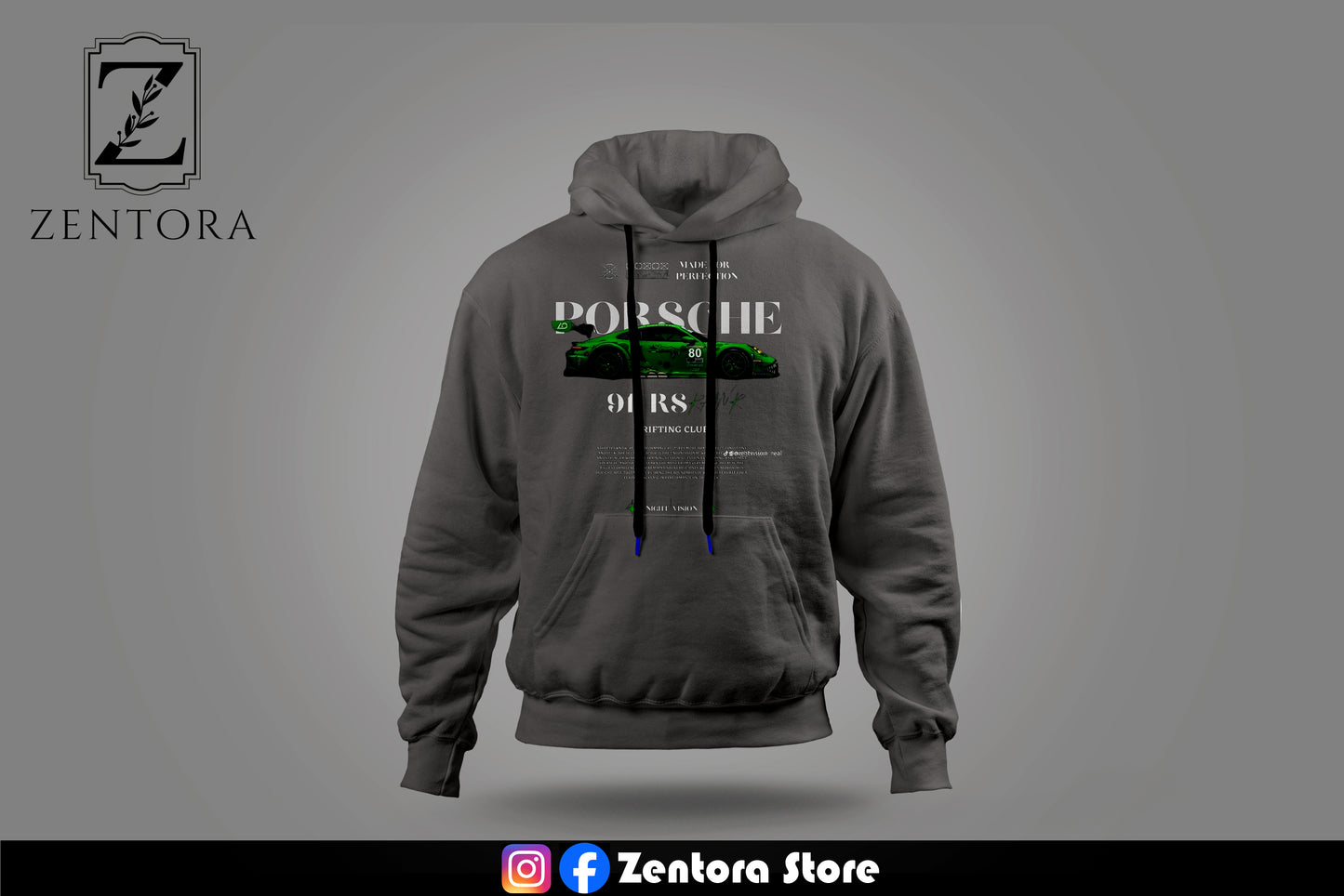 Porsche 911 RS Printed Hoodie