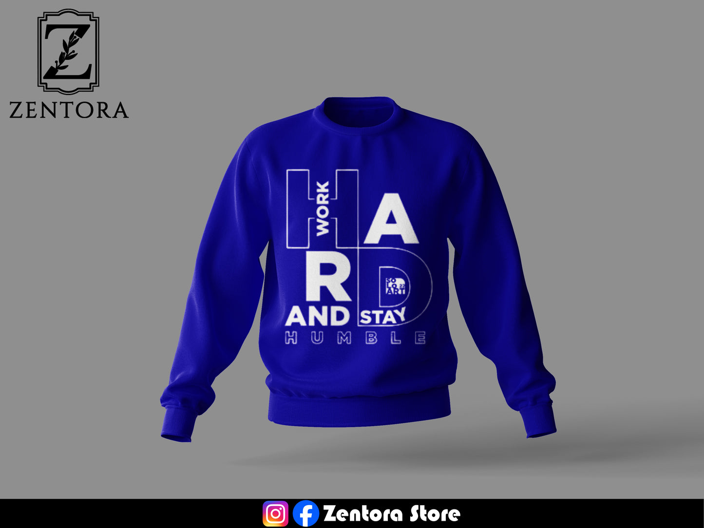 Work Hard Printed Sweatshirt