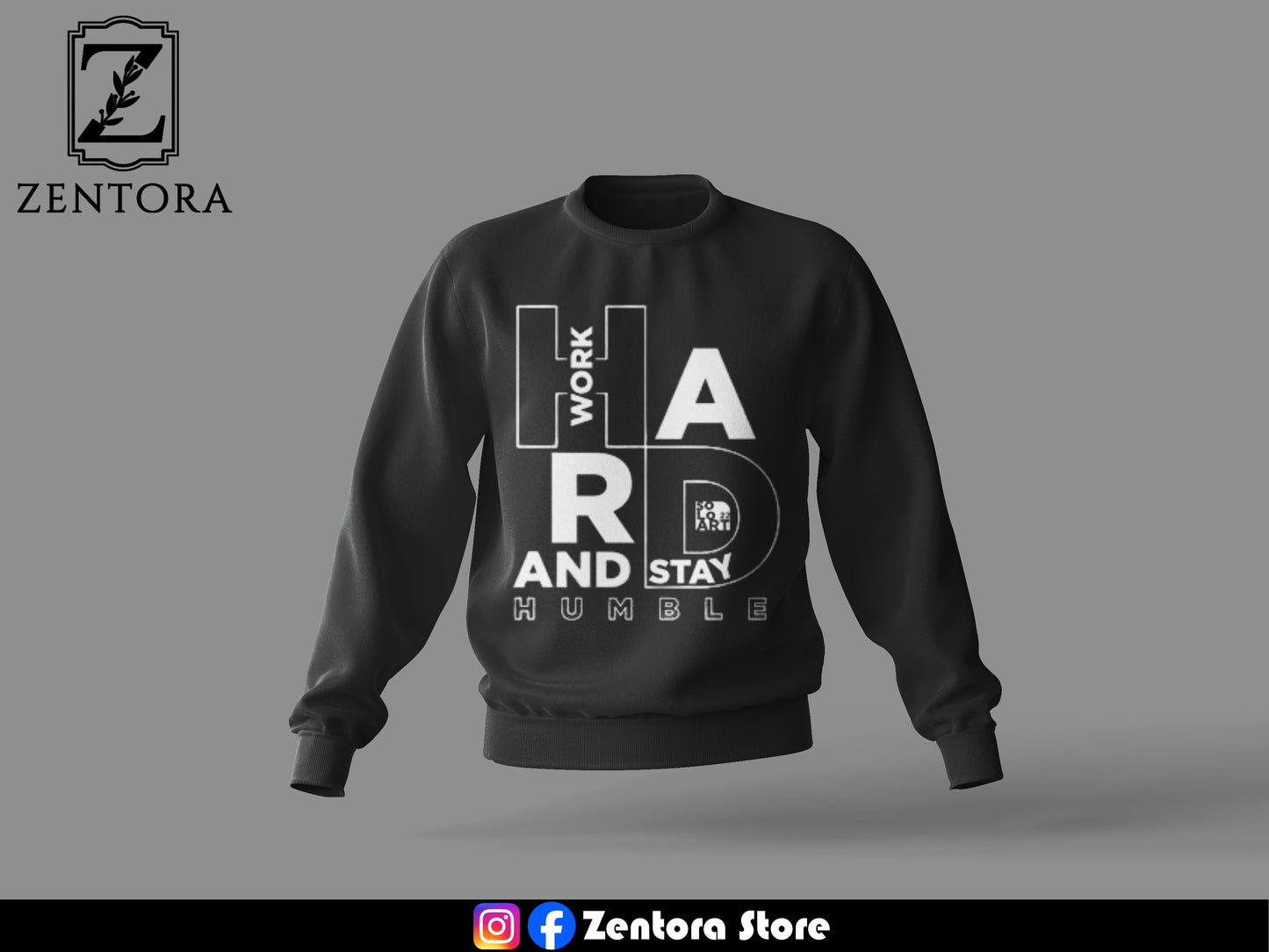 Work Hard Printed Sweatshirt