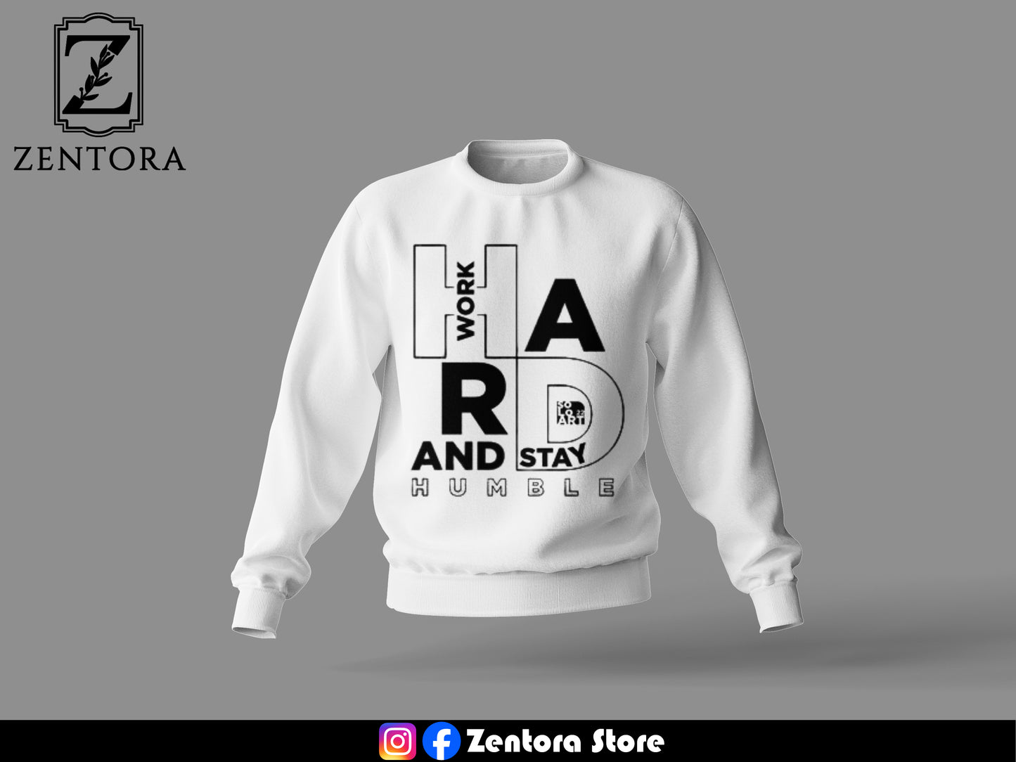 Work Hard Printed Sweatshirt