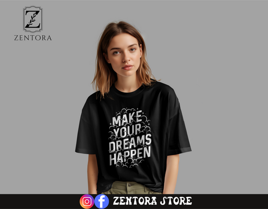 Printed Oversized Drop-Shoulder T-shirt