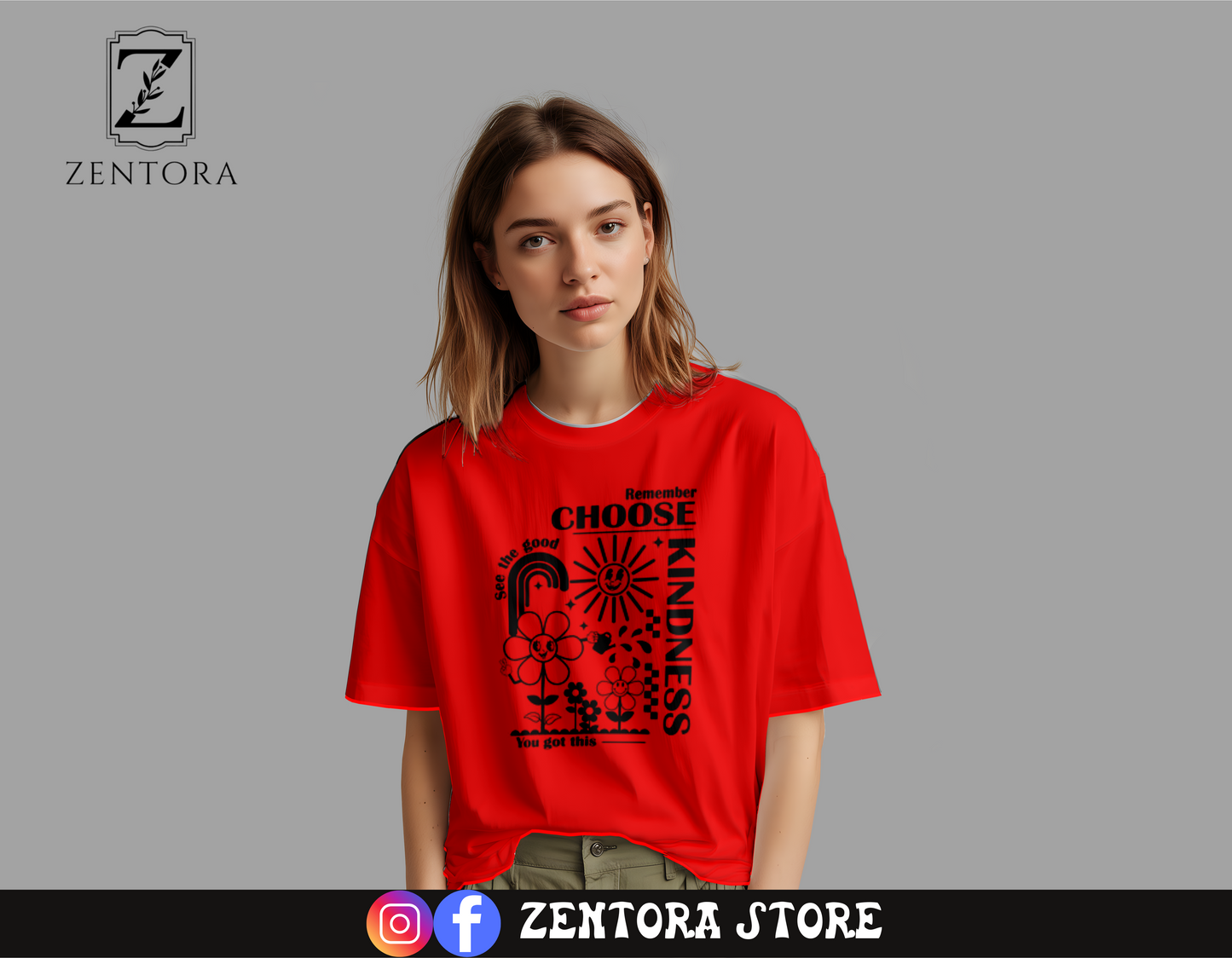 Women's Printed Drop-Shoulder Tees
